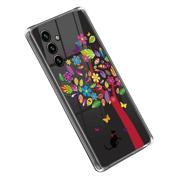 Deco Samsung Galaxy A14 Etui - Kat og Træ Multicolor