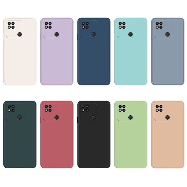 Avfasat gummerat anti-droppskydd för Xiaomi Redmi 10A - Grön Grön