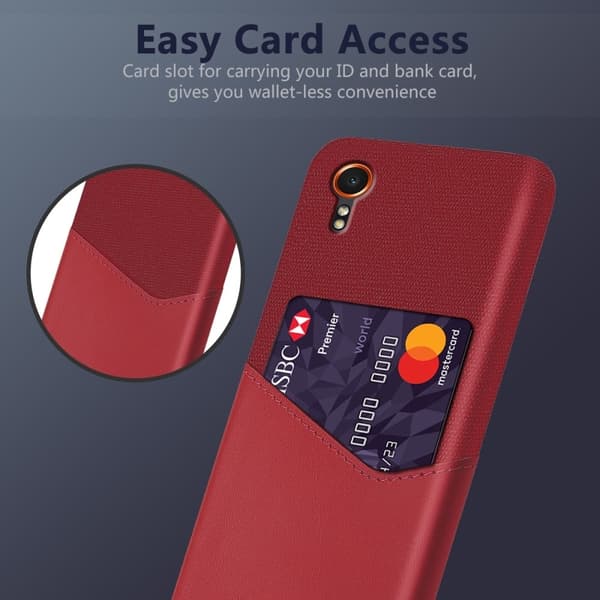 Bofink Samsung Galaxy Xcover 7 korttikotelo - Punainen Red