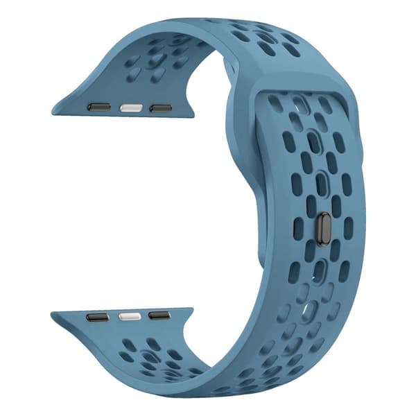 Klockarmband Apple Watch Series 49mm - 45mm - 44mm - 42mm Håldesign Silikonarmband - Blå Blå