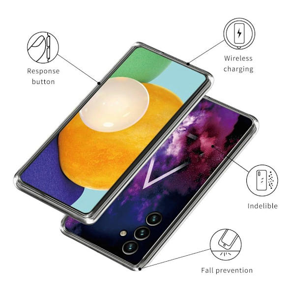 Deco Samsung Galaxy A34 5G Suojakotelo - Triangle And Fog Purple