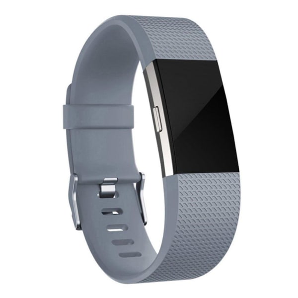 Fitbit Charge 2 klockarmband silikon mjuk miljövänlig - Grå Silvergrå