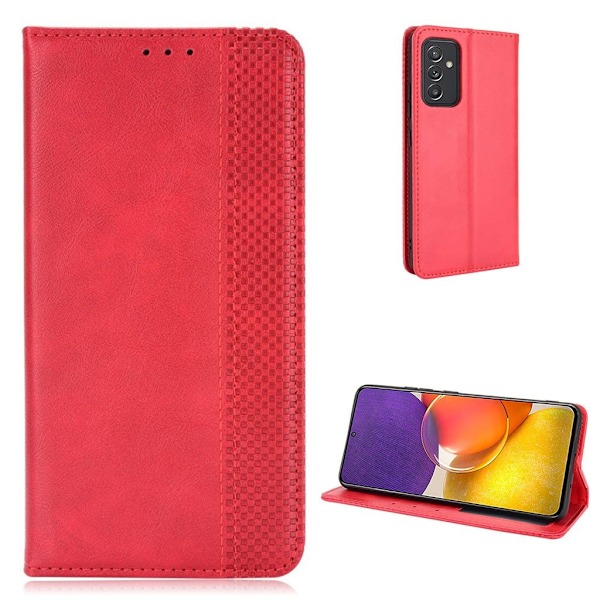 Bofink Vintage Samsung Galaxy Quantum 2 / A82 5g Nahkakotelo - Punainen Red