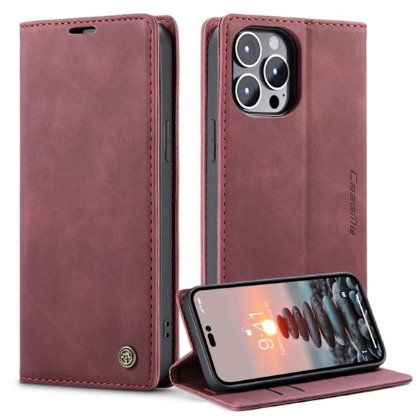 CaseMe vintage iPhone 14 Pro fodral - Röd Röd