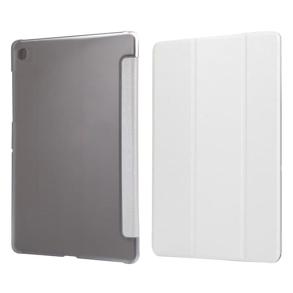 Samsung Galaxy Tab A7 10.4 (2020) Silk Trippelt Lær Flippetui - Hvit White