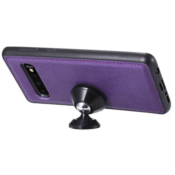 Samsung Galaxy S10 irroitettava nahkainen  suojakotelo - Violetti Purple