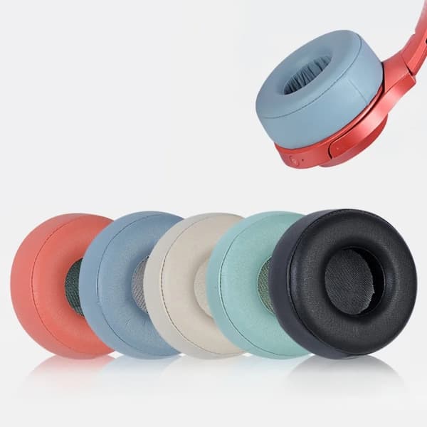 Ørepuder i proteinlæder til Sony WH-H800-headset - Rød Red