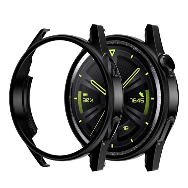 Huawei Watch GT 3 (42mm) electroplating frame with tempered glass - Black Transparent