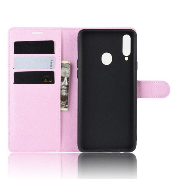 Classic  Samsung Galaxy A20s flip etui - Lyserød Pink