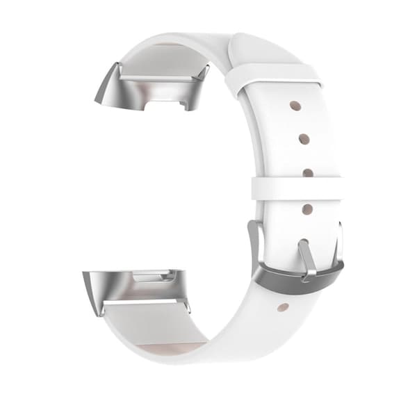 Fitbit Charge 5 klockarmband i äkta läder - Vit Vit