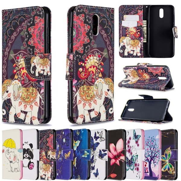Wonderland Nokia 2.3 flip kotelot - Puu ja pari pöllöt Multicolor