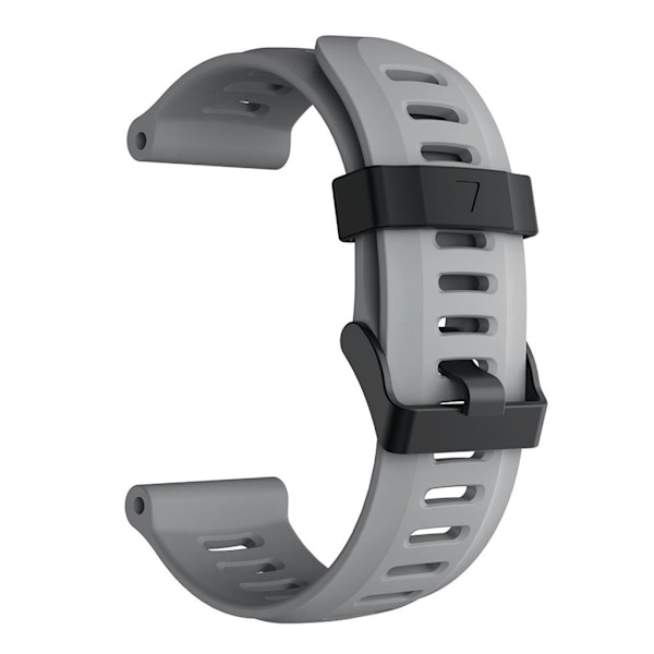 Garmin Fenix 5X / Fenix 3 silikoninen ranneke - Harmaa Silver grey