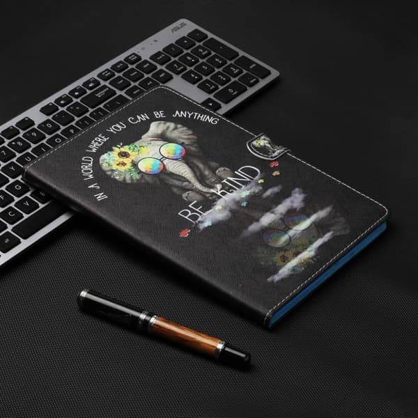 Lenovo Tab M10 / M10 FHD Plus Vibrant Mønster Lær Etui - Elefant Multicolor