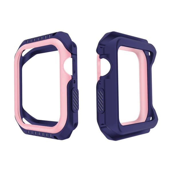 Apple Watch Series 4 40mm erstatnings urramme i silikone - Blå/Lyserød Multicolor
