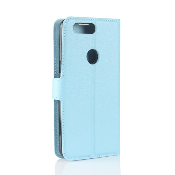 OnePlus 5T Etui med litchi tekstur - Blå Blue