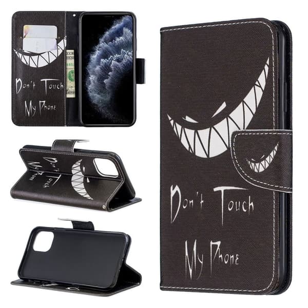 Wonderland iPhone 11 Pro Max flip etui - Rør Ikke Ved Min Telefon Black