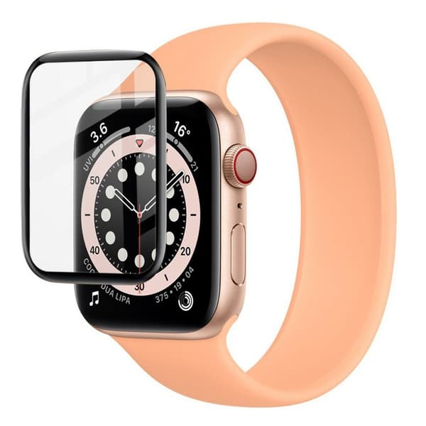 IMAK Apple Watch 40 mm skærmbeskyttelse med sort kant Transparent