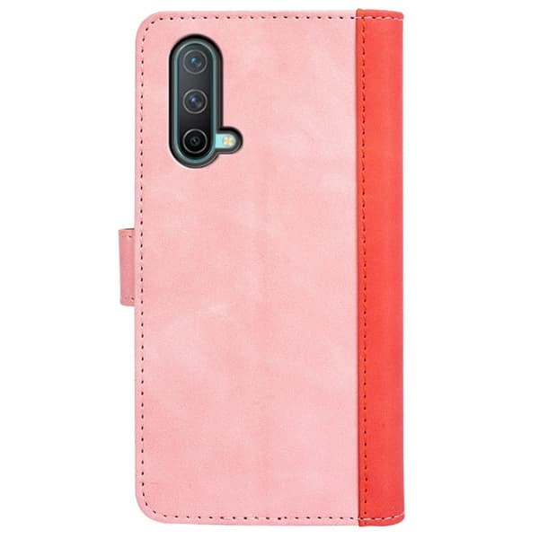 Tofarget lærdeksel for OnePlus Nord CE 5G - Rosa Pink