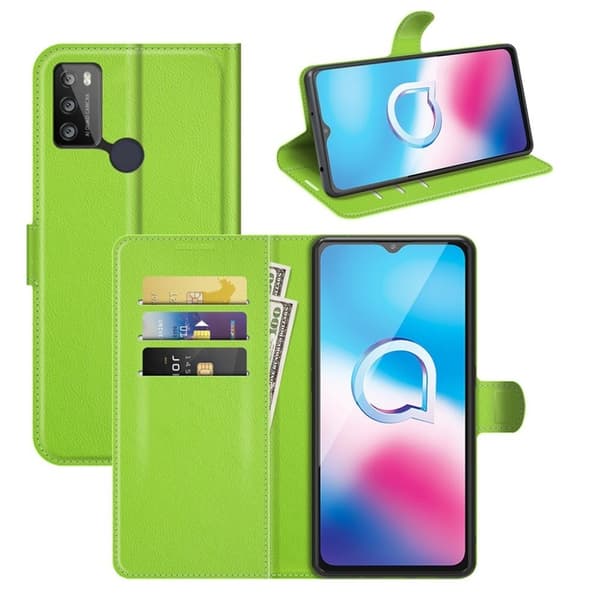 Classic Alcatel 3L (2021) / 1S (2021) Flip etui - Grøn Green