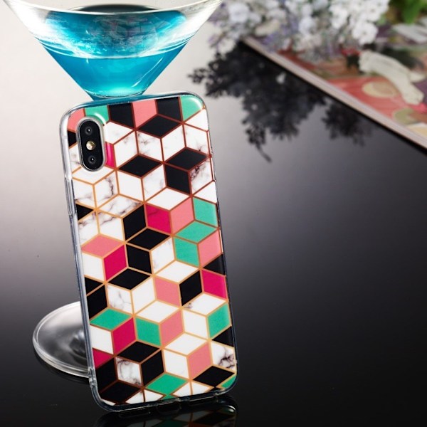 Marmormotiv iPhone Xs Max skal - Stil C multifärg