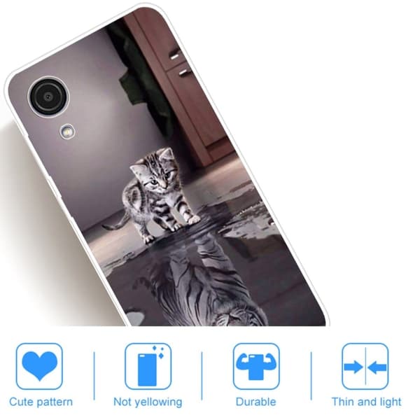 Deco Samsung Galaxy A03 Core Etui - Cat's Reflection Silver grey