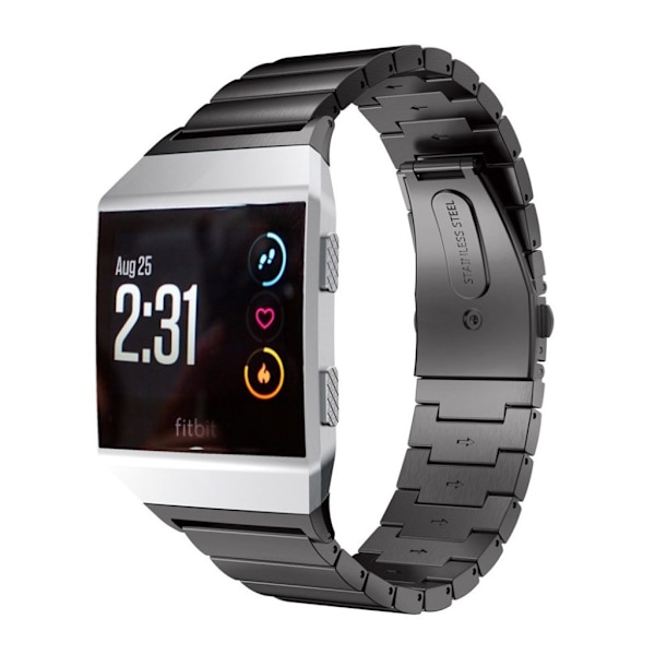 Fitbit Ionic Urrem i rustfri stål - Sort Black