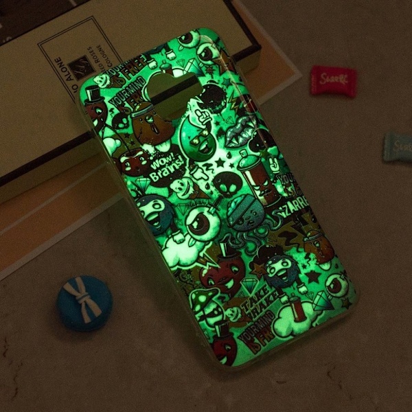 Samsung Galaxy J4 (2018) lysende mønsteretui - Wow Brains Multicolor