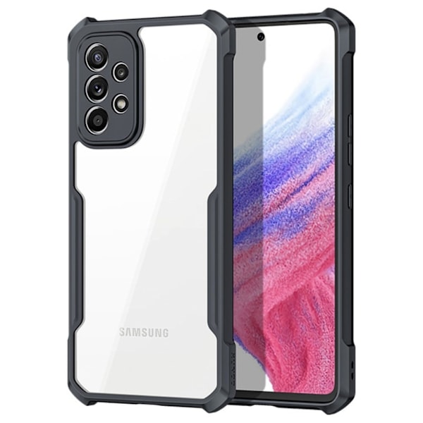 Stødsikkert Samsung Galaxy A73 hybridcover - Sort Black