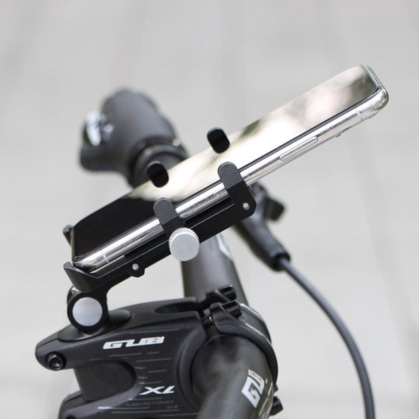 GUB bicycle handlebar rotatable phone holder with extension bott Black