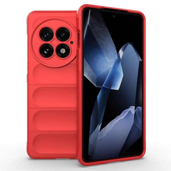 Pehmeä kahva muotoiltu kuori OnePlus 13 - Punainen Red