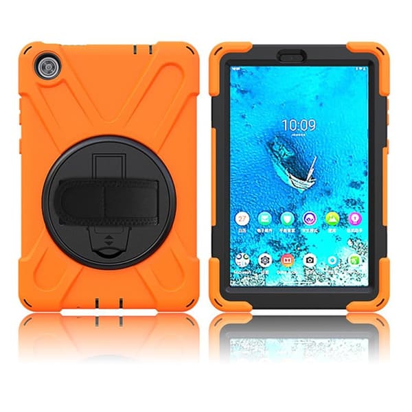 Silikon Etui med A 360°-sving til Lenovo Tab M8 - Oransje Orange
