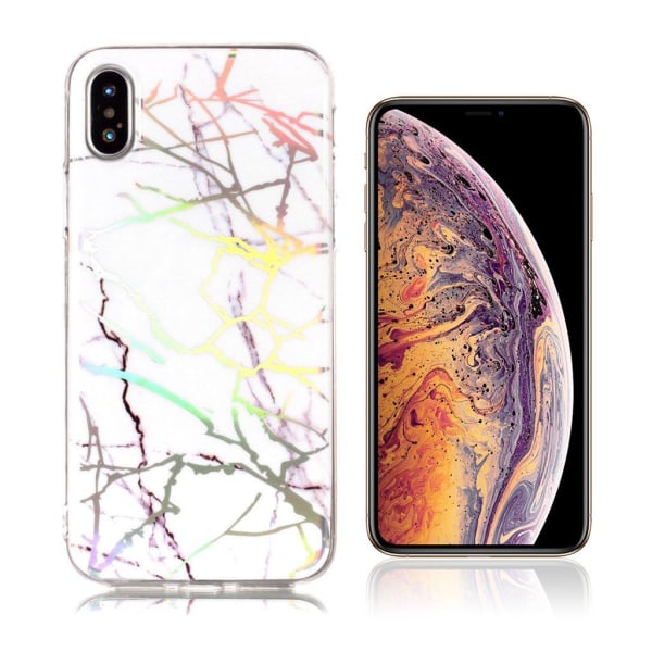 Marmormotiv iPhone Xs Max skal - Vit Vit