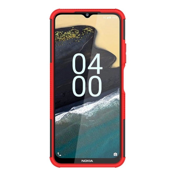 Kickstand-cover med magnetisk plade til Nokia G400 - Rød Red