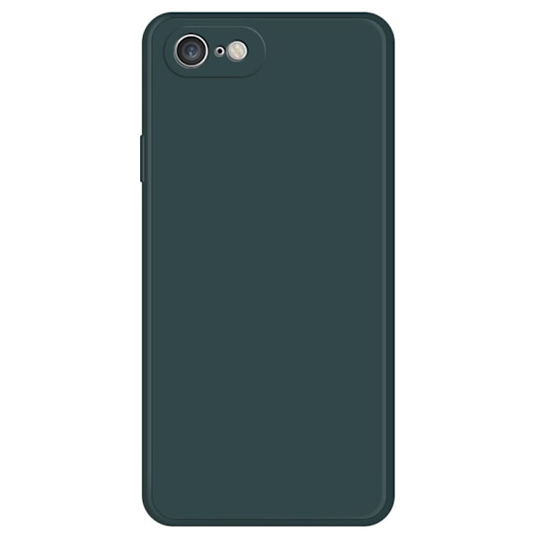 Skråt gummicover mod fald til iPhone SE (2022) / SE 2020 / 8 / 7 - Sortgrønt Green