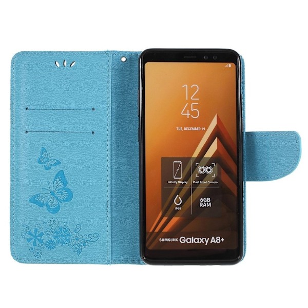 Samsung Galaxy A8 (2018) painokuvioitu suojakotelo - Sininen Blue
