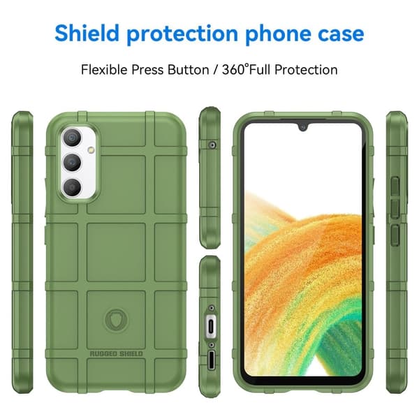 Rugged Shield Etui Samsung Galaxy A34 5G - Grønn Green