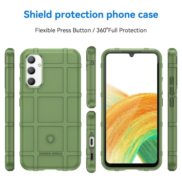 Rugged Shield Fodral Samsung Galaxy A34 5G - Grön Grön