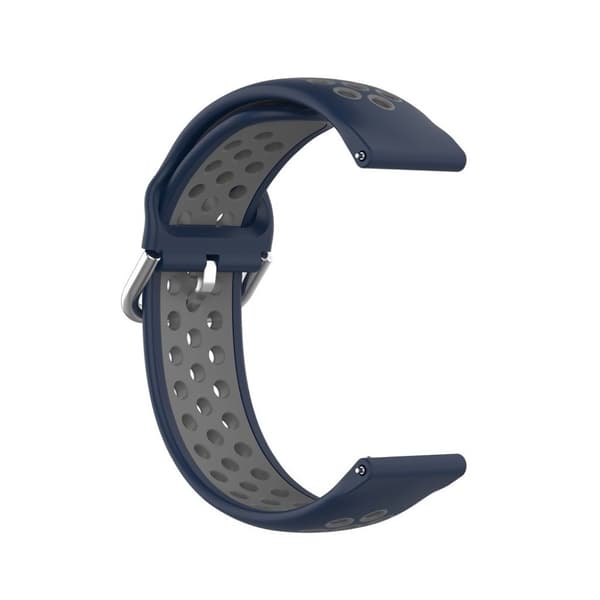 Samsung Galaxy Watch Active / Active 2 - 40mm / 44mm dual farge watch band - Mørk Blå / Grå Blue