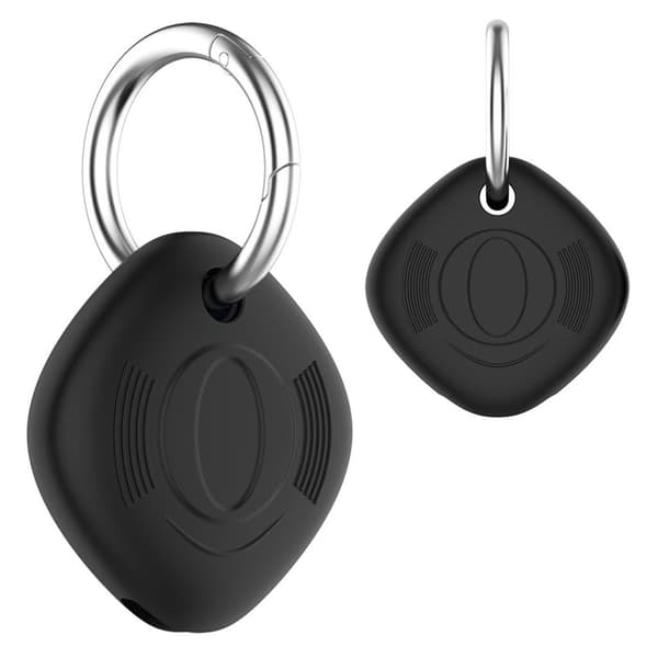 Samsung Galaxy SmartTag silikone cover med spænde - Sort Black