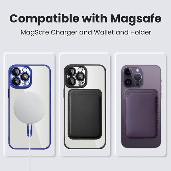 iPhone 14 Pro Max-skal med MagSafe-kompatibilitet och kortpåse - Blå Blå