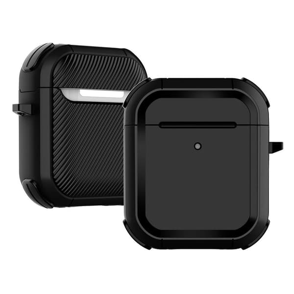 Airpods gummiert etui - Svart Black