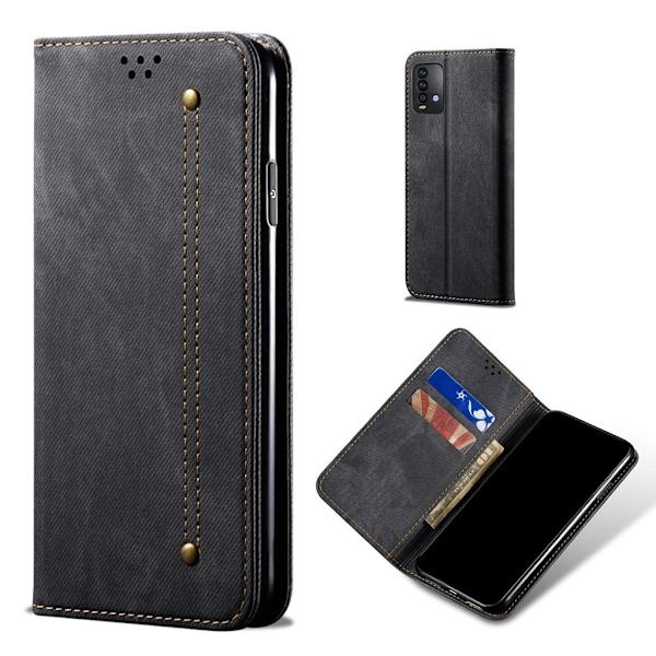 Jeans Xiaomi Redmi 9 Power flip case - Musta Black