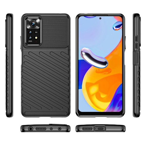 Thunder Xiaomi Redmi Note 11S 5G / Xiaomi Redmi Note 11 Pro kotelot - Musta Black
