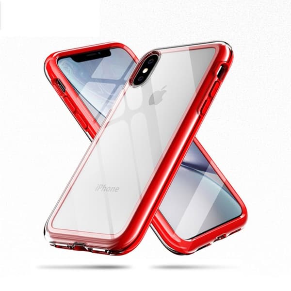 iPhone Xs Max beksyttelses deksel av hybrid materiale - rød Red