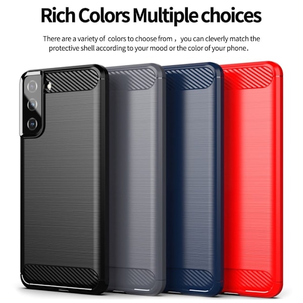 Carbon Flex Suojakotelo Samsung Galaxy S21 Plus 5G - Musta Black