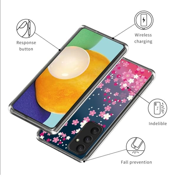 Deco Samsung Galaxy A35 kotelot - Vaaleanpunaiset Kukat Pink