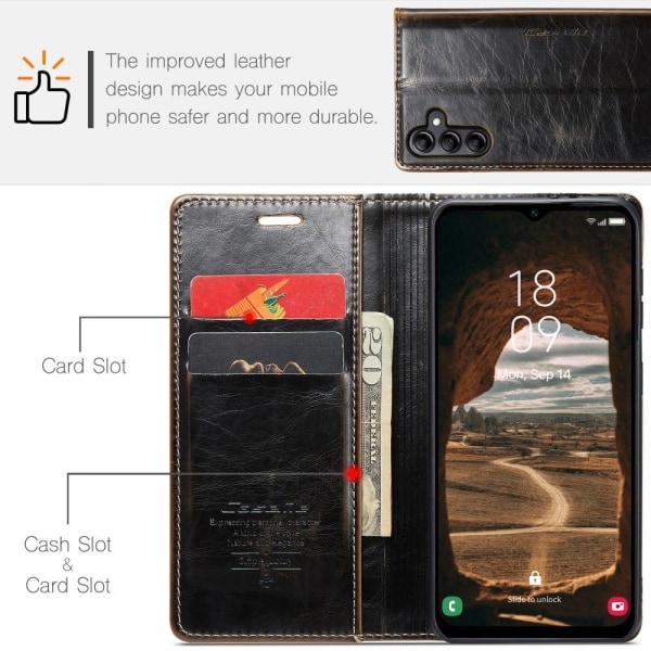 CaseMe Samsung Galaxy A54 Smooth Etui - Kaffe Brown