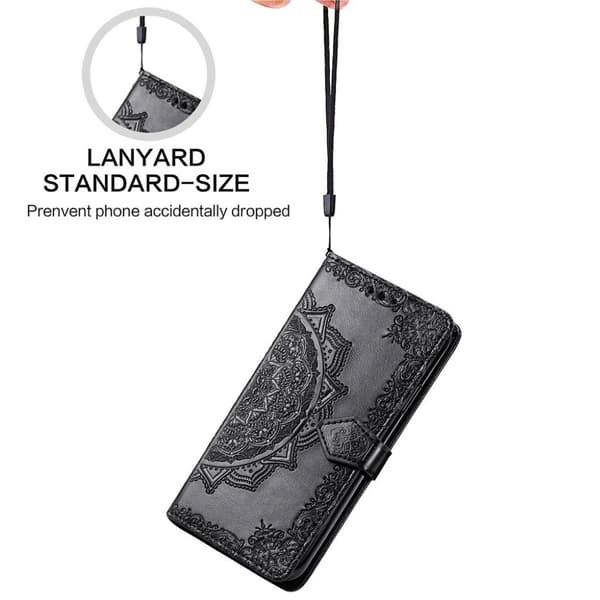 Mandala Samsung Galaxy A32 læderetui - Sort Black