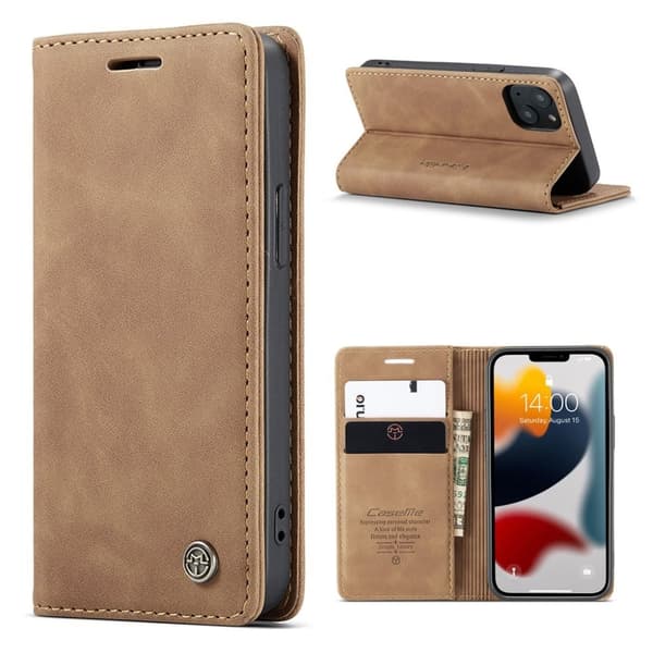 CaseMe iPhone 13 Mini Vintage Etui - Brun Brown