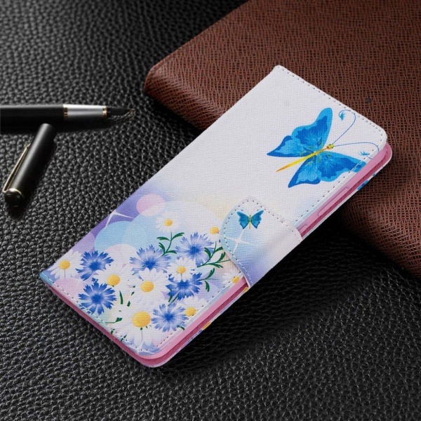 Wonderland Nokia 5.3 Etui - Blå Sommerfugl og Blomster Multicolor